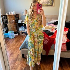 Uncle Frank Multicolor Paisley Maxi Dress